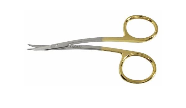 Lagrange Scissors, S-Curved Shanks, Serrated Blade, 4 1/4" (10.8 Cm)